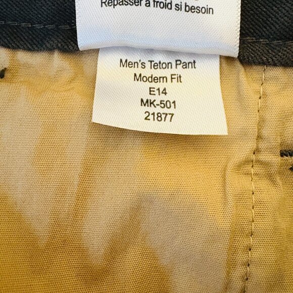 Mountain Khakis Mens Teton Pant Modern Fit Gray Stretch Twill Size 42 x 34 - Picture 10 of 12